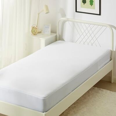 Amazon Basics Zippered Mattress Encasement Cover Waterproof & Bed Bug Proof Mattress Protector, Single Bed, 90 x 190 x 30 cm, White Amazon Basics Zippered Mattress Encasement Cover Waterproof & Bed Bug Proof Mattress Protector, Single Bed, 90 x 190 x 30 cm, White