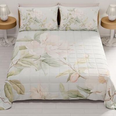 PETTI Artigiani Italiani Summer Double Bedspread 260 x 270 cm 100 g/m² Double Face, Spring Quilt, Lightweight Quilt, Floral 172, 100% Made in Italy PETTI Artigiani Italiani Summer Double Bedspread 260 x 270 cm 100 g/m² Double Face, Spring Quilt, Lightweight Quilt, Floral 172, 100% Made in Italy