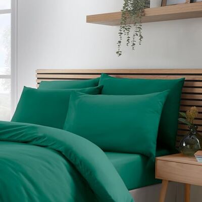 Catherine Lansfield So Soft Non-Iron Standard Pack of 4 Pillowcases Teal Green Catherine Lansfield So Soft Non-Iron Standard Pack of 4 Pillowcases Teal Green