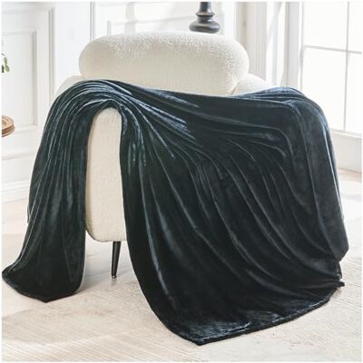 GC GAVENO CAVAILIA Flannel Fleece Throw Blanket King Size 200x240 Cm Black GC GAVENO CAVAILIA Flannel Fleece Throw Blanket King Size 200x240 Cm Black