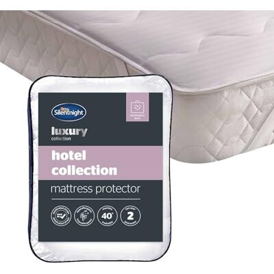 Silentnight Hotel Collection Mattress Protector Luxury Quilted Soft Touch Cover Hypoallergenic Bed Protector Elasticated Corner Straps Machine Washable Hotel Style Comfort Single Silentnight Hotel Collection Mattress Protector Luxury Quilted Soft Touch Cover Hypoallergenic Bed Protector Elasticated Corner Straps Machine Washable Hotel Style Comfort Single