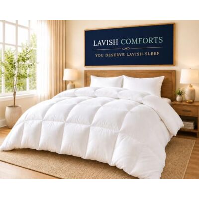 Lavish Comforts The Ultimate All Season Comforter Hotel Luxury Down Alternative Comforter Duvet Insert with Tabs Washable (California King) Lavish Comforts The Ultimate All Season Comforter Hotel Luxury Down Alternative Comforter Duvet Insert with Tabs Washable (California King)