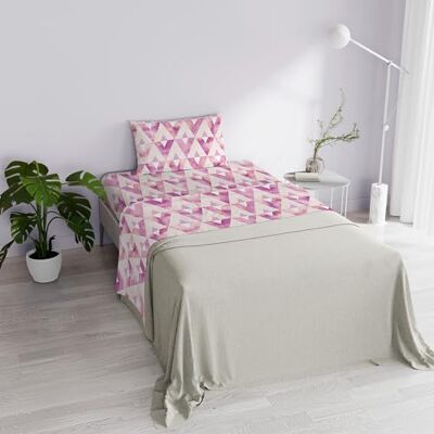Italian Bed Linen DAFNE 100% Microfibre Bedding Set, Queen Size, Kinki Italian Bed Linen DAFNE 100% Microfibre Bedding Set, Queen Size, Kinki