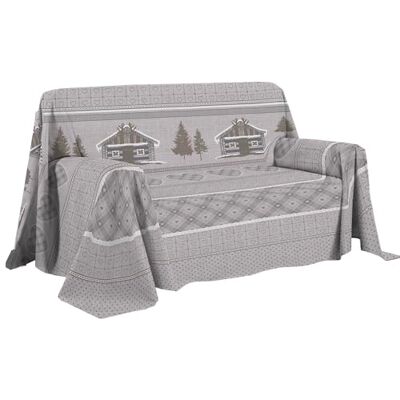 PENSIERI DELICATI Sofa Cover 180 x 290 cm, Made in Italy, 100% Pure Cotton, Beige Chalet Pattern, Ideal as a Furniture, Sofa or Summer Bedspread (Single Bed) PENSIERI DELICATI Sofa Cover 180 x 290 cm, Made in Italy, 100% Pure Cotton, Beige Chalet Pattern, Ideal as a Furniture, Sofa or Summer Bedspread (Single Bed)
