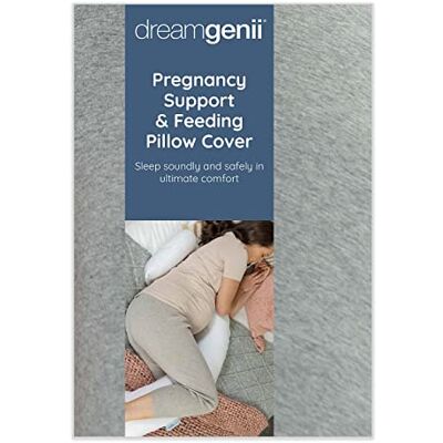 Dreamgenii - Pregnancy Support Pillow Spare Cover - Grey Marl Dreamgenii - Pregnancy Support Pillow Spare Cover - Grey Marl