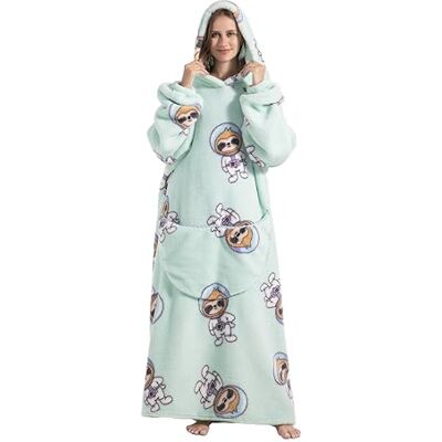 Everglamour Hooded Blanket Adult Sized Costumes, Blue Everglamour Hooded Blanket Adult Sized Costumes, Blue