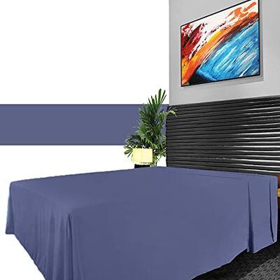 GC GAVENO CAVAILIA Non Iron Plain Dyed Percale Flat, Soft Polycotton Sheets, 180 Thread Count Easy Care Bedding, Navy, King GC GAVENO CAVAILIA Non Iron Plain Dyed Percale Flat, Soft Polycotton Sheets, 180 Thread Count Easy Care Bedding, Navy, King