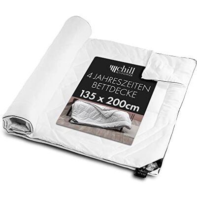 chill SLEEPLONGER 4 Seasons Duvet 135 x 200-2-in-1 All-Season Duvet 135 x 200 cm Sleeping Blanket Breathable & Washable & Vegan Duo Quilt with Sleeping Comfort Strip 500 g and 700 g Filling chill SLEEPLONGER 4 Seasons Duvet 135 x 200-2-in-1 All-Season Duvet 135 x 200 cm Sleeping Blanket Breathable & Washable & Vegan Duo Quilt with Sleeping Comfort Strip 500 g and 700 g Filling