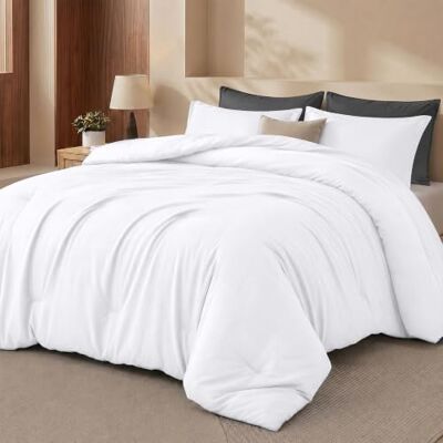 Utopia Bedding Comforter Duvet Insert (Queen) Ultra Plush Hypoallergenic, Siliconized fiberfill, Down Alternative Comforter (White) Utopia Bedding Comforter Duvet Insert (Queen) Ultra Plush Hypoallergenic, Siliconized fiberfill, Down Alternative Comforter (White)