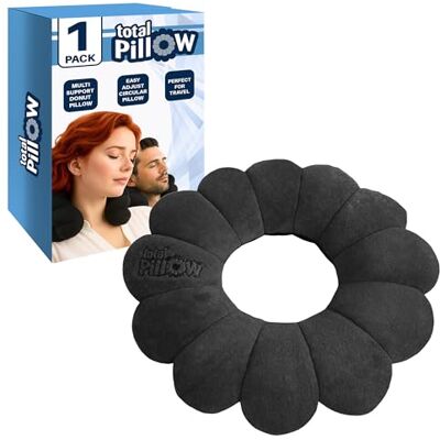 Total Pillow Microbeads Portable Pillow 2017 Use at Home or Travel Standard Black Total Pillow Microbeads Portable Pillow 2017 Use at Home or Travel Standard Black