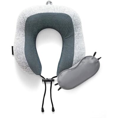 GC GAVENO CAVAILIA Travel Pillow For Neck Support Memory Foam Neck Pillow with Removable Cover Adjustable Airplane Pillow Neck Cushion With Eye Mask for Sleeping on Airplane, Car, Train, Bus GC GAVENO CAVAILIA Travel Pillow For Neck Support Memory Foam Neck Pillow with Removable Cover Adjustable Airplane Pillow Neck Cushion With Eye Mask for Sleeping on Airplane, Car, Train, Bus