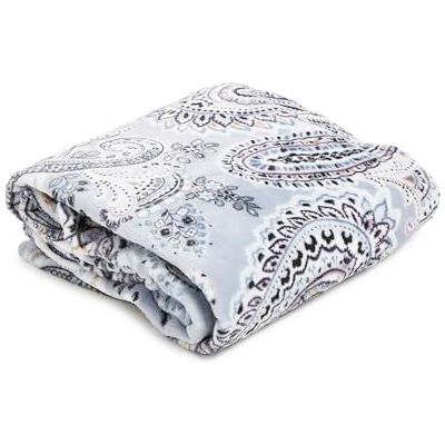 Vera Bradley Women's Fleece Plush Throw Blanket, Soft Sky Paisley, 80 X 50 Vera Bradley Women's Fleece Plush Throw Blanket, Soft Sky Paisley, 80 X 50