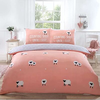 Rapport Home Counting Sheep Duvet Set (Single, Blush) Rapport Home Counting Sheep Duvet Set (Single, Blush)
