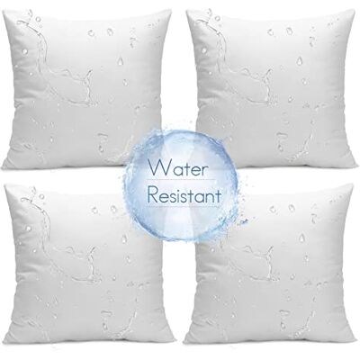 Ashler Home Deco Ashler Set of 4 Hypoallergenic Water Resistant Pillow Inserts Standard Square Polyester Sham 16"x16 Ashler Home Deco Ashler Set of 4 Hypoallergenic Water Resistant Pillow Inserts Standard Square Polyester Sham 16"x16