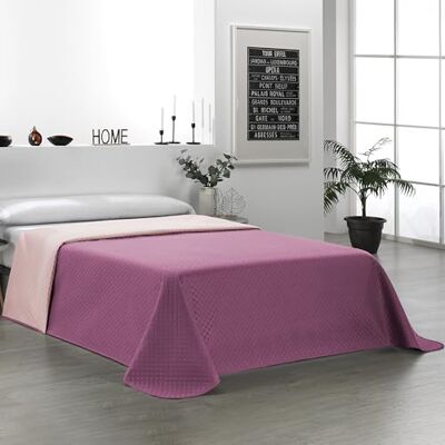 Martina Home Aubergine Salmon Reversible Bedspread Bed 90 Martina Home Aubergine Salmon Reversible Bedspread Bed 90