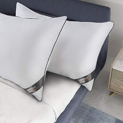 BedStory Pillow 60 x 60 cm Pack of 2, Anti-Dust Mite, Anti-Sweat, Hypoallergenic, 100% Polyester Fibre Filling Pillow, Ultra Comfort Soft and Excellent Support BedStory Pillow 60 x 60 cm Pack of 2, Anti-Dust Mite, Anti-Sweat, Hypoallergenic, 100% Polyester Fibre Filling Pillow, Ultra Comfort Soft and Excellent Support