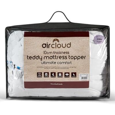 GC GAVENO CAVAILIA Teddy Fleece King Size Mattress Topper 10cm Extra Thick Bed with Elastic Straps, Hypoallergenic Breathable For Ultimate Comfort Deep Heated Mattress Topper (152 X 203 Cm) GC GAVENO CAVAILIA Teddy Fleece King Size Mattress Topper 10cm Extra Thick Bed with Elastic Straps, Hypoallergenic Breathable For Ultimate Comfort Deep Heated Mattress Topper (152 X 203 Cm)