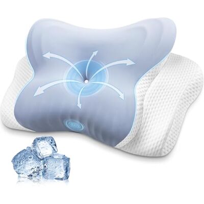 MISSCOZY Ergonomic Pillow for Side Sleeper-Cervical Pillow for Neck Pain Relief, Anti Snore Sleep Apnea,Neck Support Side/Back/Stomach Sleepers,Washable Cover No.HK30001(Blue,Standard) MISSCOZY Ergonomic Pillow for Side Sleeper-Cervical Pillow for Neck Pain Relief, Anti Snore Sleep Apnea,Neck Support Side/Back/Stomach Sleepers,Washable Cover No.HK30001(Blue,Standard)