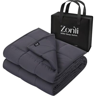 ZonLi Cooling Weighted Blanket 15 lbs(60''x80'', Queen Size, Grey), Cooled Weighted Blanket for Adults, Gift for Your Loved ZonLi Cooling Weighted Blanket 15 lbs(60''x80'', Queen Size, Grey), Cooled Weighted Blanket for Adults, Gift for Your Loved
