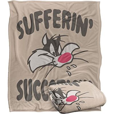 LOGOVISION LOONEY TUNES Blanket, 152 x 127 cm The Sufferin' Succaotash Silky Touch Super Soft Throw Blanket LOGOVISION LOONEY TUNES Blanket, 152 x 127 cm The Sufferin' Succaotash Silky Touch Super Soft Throw Blanket