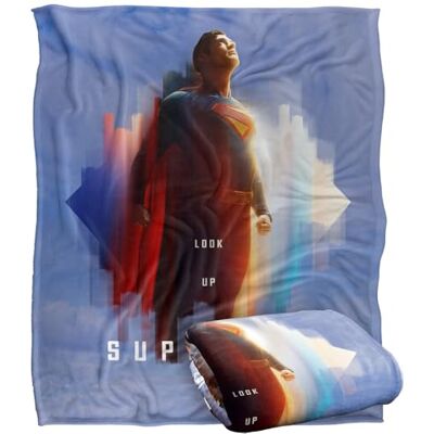 LOGOVISION Superman 2025 Look Up Shield Silky Touch Super Soft Throw Blanket, 152 x 127 cm LOGOVISION Superman 2025 Look Up Shield Silky Touch Super Soft Throw Blanket, 152 x 127 cm