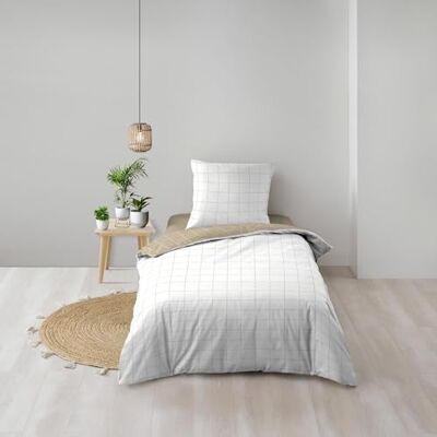Douceur d'Intérieur , Reversible 2-Piece Bedding Set (140 x 200 cm) Cadria, 100% Cotton Douceur d'Intérieur , Reversible 2-Piece Bedding Set (140 x 200 cm) Cadria, 100% Cotton