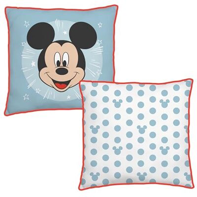 Disney Mickey Mouse Officially Licensed Square Cushion, Super Soft Pillow Blue Reversible Design Perfect For Bedroom Or Living Room Décor 40 x 40cm Disney Mickey Mouse Officially Licensed Square Cushion, Super Soft Pillow Blue Reversible Design Perfect For Bedroom Or Living Room Décor 40 x 40cm
