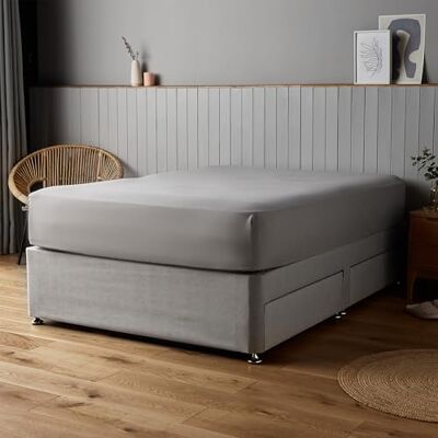 Silentnight Supersoft Easy Care Fitted Sheet - Non-Iron - King - Dove Grey Silentnight Supersoft Easy Care Fitted Sheet - Non-Iron - King - Dove Grey