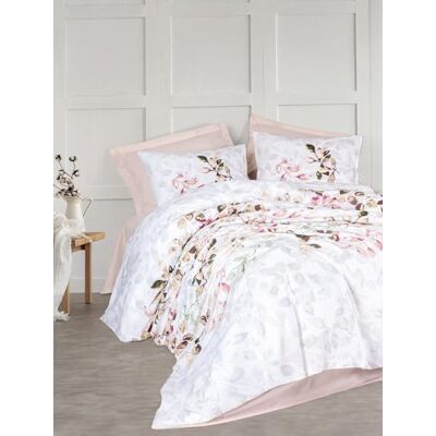 Nuit Des Rêves Beige Ranforce Single Quilt Cover Set, 135 x 200 cm Duvet & 80 x 80 cm Pillowcase, 100% Cotton, Pigment Printed, Machine Washable, Elegant Design, Twin Nuit Des Rêves Beige Ranforce Single Quilt Cover Set, 135 x 200 cm Duvet & 80 x 80 cm Pillowcase, 100% Cotton, Pigment Printed, Machine Washable, Elegant Design, Twin