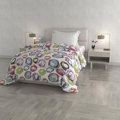 Italian Bed Linen Fantasy Winter Quilt Made in Italy, Abstract Circles, Single 170 x 260 cm Italian Bed Linen Fantasy Winter Quilt Made in Italy, Abstract Circles, Single 170 x 260 cm