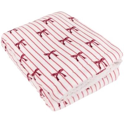furn. Noortje Bows Throw – Striped Parisian Bow Soft Sherpa Fleece Blanket (Silk Pink 130x180cm) furn. Noortje Bows Throw – Striped Parisian Bow Soft Sherpa Fleece Blanket (Silk Pink 130x180cm)