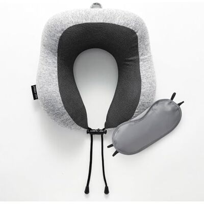 GC GAVENO CAVAILIA 2-Pack Travel Pillow Set for Neck Support Memory Foam Neck Pillows with Removable Covers & Eye Masks Adjustable Airplane pillow Best For Couple, Car, Train, Bus, Black/Grey GC GAVENO CAVAILIA 2-Pack Travel Pillow Set for Neck Support Memory Foam Neck Pillows with Removable Covers & Eye Masks Adjustable Airplane pillow Best For Couple, Car, Train, Bus, Black/Grey