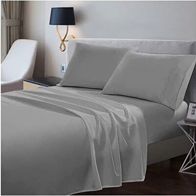 GC GAVENO CAVAILIA 200 Thread Count Flat Sheets Single- 100% Egyptian Cotton Bed Sheets- Super Soft Hotel Quality Bedding- Grey GC GAVENO CAVAILIA 200 Thread Count Flat Sheets Single- 100% Egyptian Cotton Bed Sheets- Super Soft Hotel Quality Bedding- Grey