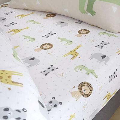 Catherine Lansfield Roarsome Animals Fitted Sheet - Fitted Sheet Catherine Lansfield Roarsome Animals Fitted Sheet - Fitted Sheet