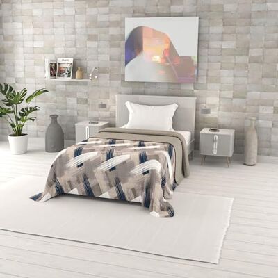 Italian Bed Linen Fantasy Printed Summer Quilt, Polyester Filling, Pennellate, 170 x 270 cm Italian Bed Linen Fantasy Printed Summer Quilt, Polyester Filling, Pennellate, 170 x 270 cm