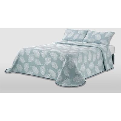 MANTAS MORA Jacquard Recycled Cotton Bedspread Combined Natural Feel Lightweight and Breathable Design N15, 235 x 270 cm, Blue MANTAS MORA Jacquard Recycled Cotton Bedspread Combined Natural Feel Lightweight and Breathable Design N15, 235 x 270 cm, Blue
