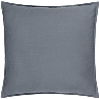 Yard furn Slub Cotton Feather Filled Cushion – Double Sided Soft Textured Minimalist Oxford Edge Decorative Pillow (Denim – 50x50cm) Yard furn Slub Cotton Feather Filled Cushion – Double Sided Soft Textured Minimalist Oxford Edge Decorative Pillow (Denim – 50x50cm)
