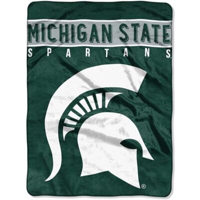 Northwest NCAA Michigan State Spartans Raschel Throw Blanket, 60" x 80", Basic Northwest NCAA Michigan State Spartans Raschel Throw Blanket, 60" x 80", Basic