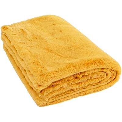 KARE Design Blanket Mika Yellow Cuddly Blanket Large Living Room Bedroom 150 x 200 cm KARE Design Blanket Mika Yellow Cuddly Blanket Large Living Room Bedroom 150 x 200 cm