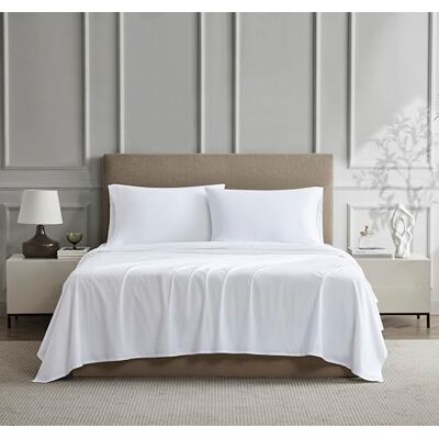 Linen Closet Luxury Cotton Percale 4-Piece Sheet Set, Full, White Linen Closet Luxury Cotton Percale 4-Piece Sheet Set, Full, White