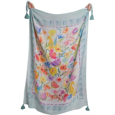 Appletree Style Festival Tasselled Throw 130 x 180cm in Duck Egg Appletree Style Festival Tasselled Throw 130 x 180cm in Duck Egg