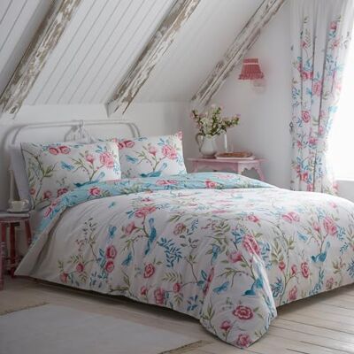 Dreams & Drapes Amelle Blue Floral Duvet Cover Set Dreams & Drapes Amelle Blue Floral Duvet Cover Set