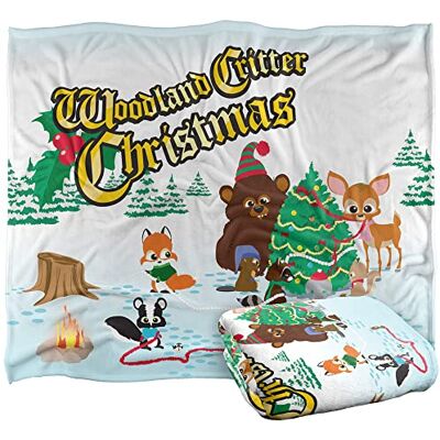 LOGOVISION South Park Woodland Critter Christmas Silky Touch Super Soft Throw Blanket 152 X 127 cm, White LOGOVISION South Park Woodland Critter Christmas Silky Touch Super Soft Throw Blanket 152 X 127 cm, White