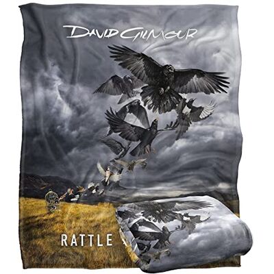 LOGOVISION David Gilmour Rattle That Silky Touch Super Soft Throw Blanket 152 X 127 cm, White LOGOVISION David Gilmour Rattle That Silky Touch Super Soft Throw Blanket 152 X 127 cm, White