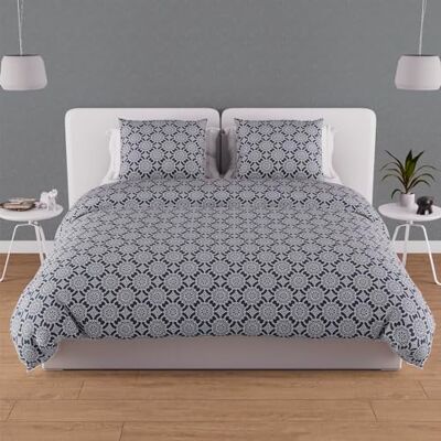 Soleil d'ocre Esmeralda Cotton Duvet Cover Set - Marine, 260x240 cm Soleil d'ocre Esmeralda Cotton Duvet Cover Set - Marine, 260x240 cm