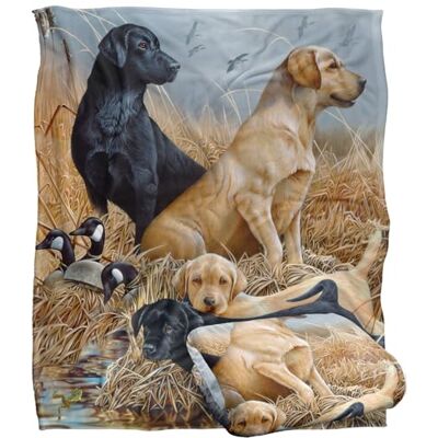 LOGOVISION Jg-Jp Labrador Hunting Dogs Silky Touch Super Soft Throw Blanket 152 X 127 cm, White LOGOVISION Jg-Jp Labrador Hunting Dogs Silky Touch Super Soft Throw Blanket 152 X 127 cm, White