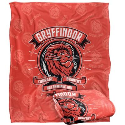 LOGOVISION HARRY POTTER Blanket, 152 x 127 cm Gryffindor Varsity Badge Silky Touch Super Soft Throw Blanket LOGOVISION HARRY POTTER Blanket, 152 x 127 cm Gryffindor Varsity Badge Silky Touch Super Soft Throw Blanket