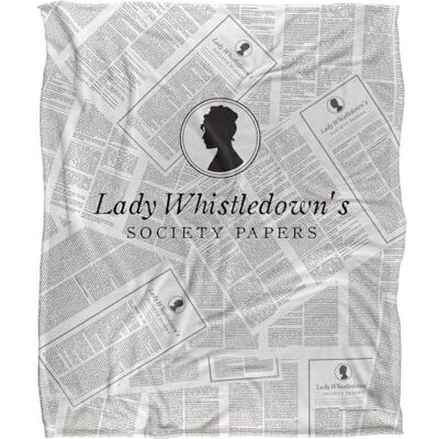 Bridgerton Lady Whistledown Newsprint Silky Touch Super Soft Throw Blanket 152 X 127 cm, White Bridgerton Lady Whistledown Newsprint Silky Touch Super Soft Throw Blanket 152 X 127 cm, White