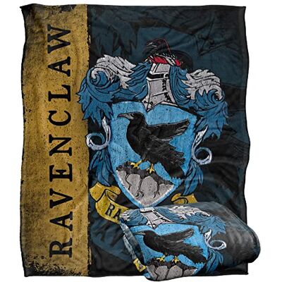 LOGOVISION HARRY POTTER Blanket, 152 x 127 cm House Crest Ravenclaw Silky Touch Super Soft Throw Blanket LOGOVISION HARRY POTTER Blanket, 152 x 127 cm House Crest Ravenclaw Silky Touch Super Soft Throw Blanket