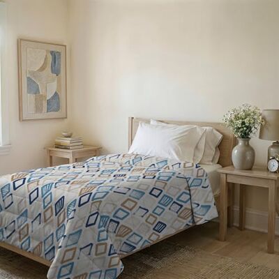 Italian Bed Linen BASIC Line Summer Quilt, Made in Italy, Printed Soft Microfibre Bedspread – Spring Summer Mid-Season Quilt – Jolly, Single 160 x 240 cm Italian Bed Linen BASIC Line Summer Quilt, Made in Italy, Printed Soft Microfibre Bedspread – Spring Summer Mid-Season Quilt – Jolly, Single 160 x 240 cm